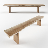 bench with "living edges" from the workshop IVAN CHUDOV