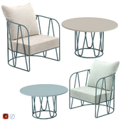 Outdoor Furniture Coffee Table & Chair Isimar Lagarto