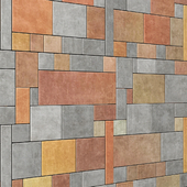 Brick big slab stone angle tile / Кирпич большой плиточный