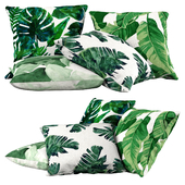 Pillow set 02 | Tropical Banana Leaves | Society6