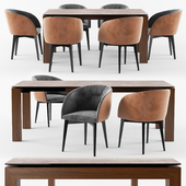 Connubia Calligaris Sigma Dining Table_ROSIE SOFT armchair