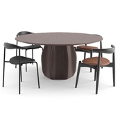 Dinning Chairs by Carl Hansen +  Asterias Table by Molteni & C