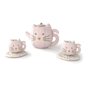 Kitty soft tea set