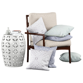 Decor set 06 | Chair with pillows | Homedepot