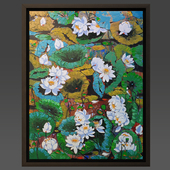 Oil Painting - Lotus Pond
