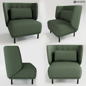 Upholstered armchair Touco