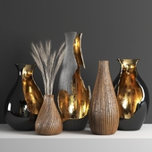 set1134 -golden vases