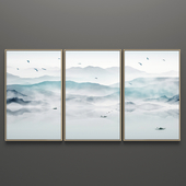 Set of triptych paintings 128