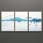 Triptych paintings set 133