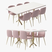 West Elm / Avery Wishbone Table and Lila Chair
