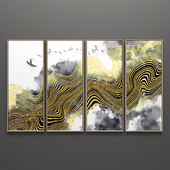Triptych paintings set 163
