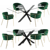 La forma table Arya & Konnie chair dining set