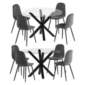 La forma table Arya & Lissy chair dining set 5