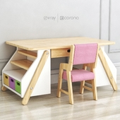 Childrens growing table Bilbo-5 from Wooddini furniture
