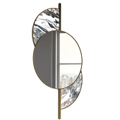 gold and marble mirror
