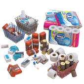 A set of products and household items to deal with a pandemic