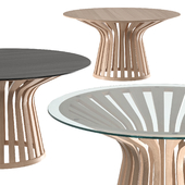 Cassina 390 Lebeau Wood Round Table