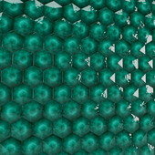 Turquoise Ceramic tile hexagon pyramid Corona