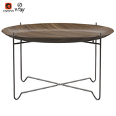 metal stand wooden tray table