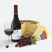 Red Wine and Cheese Set