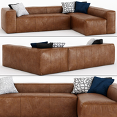 Article_Brown Right Arm Corner Sectional Sofa