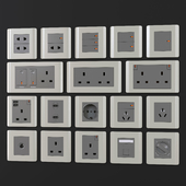 Schneider zencelo switches & sockets Silver satin