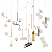 Set suspended chandeliers in modern style  Current Collection; ROMATTl;Lampatron; Monika Mulder