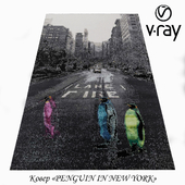 Carpet "PENGUIN IN NEW YORK"