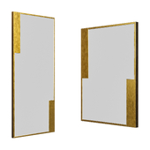 Rectangular Brass Mirror by Zara Home