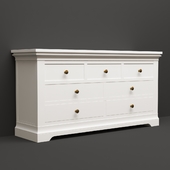 Toulouse Grey Painted Large 3 Over 4 Chest of Drawers