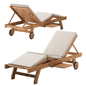 Cyan Teak Furniture - Luxury Sun Lounger with cushion