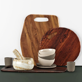 wooden table ware