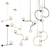 Set of chandeliers in modern style Lampatron;MONIKA MULDER