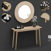 Midford Console Table And Round Mirror