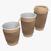 biodegradable paper coffee cup cardboard lid and heat dempfer