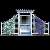 Arbor with Clematis (Pergola with Clematis)