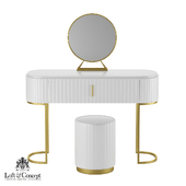 Set of dressing table, mirror and pouff Grooved Chic "Loft concept"