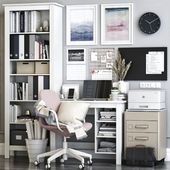 IKEA BRUSALI office workplace with LANGFJALL chair