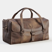 Three Strap Leather Duffle Bag