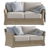 Lavita Outdoor / Savannah Outdoor Wicker Two Seater Sofa
