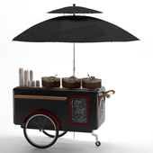 Cart with coffee