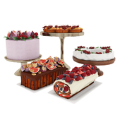 Fruit berry cake collection 3