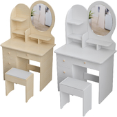 Dressing Table with Cushioned Stool