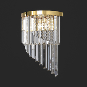 Crystal wall lamp Ideal Lux CARLTON AP3 ORO