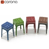 Rectangle leather stool