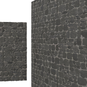 Black Stone Wall Brick & Cobble stone with 6k High Resolution Tileable Textures