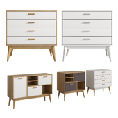 Furniture Collection Nordic Scandi / Snow / Gray No. 3 chest of drawers