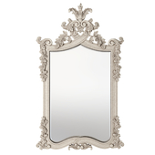 French bedroom Provencal Heart Top White Mirror
