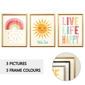 Happy Theme Wall Frames set