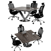 Meeting Table with Office Chairs